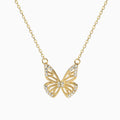 Gold Butterfly Charm Necklace
